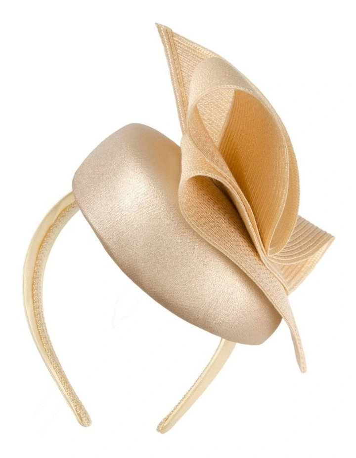 Gold leather pillbox fascinator by Fillies Collection S329GLD image 5