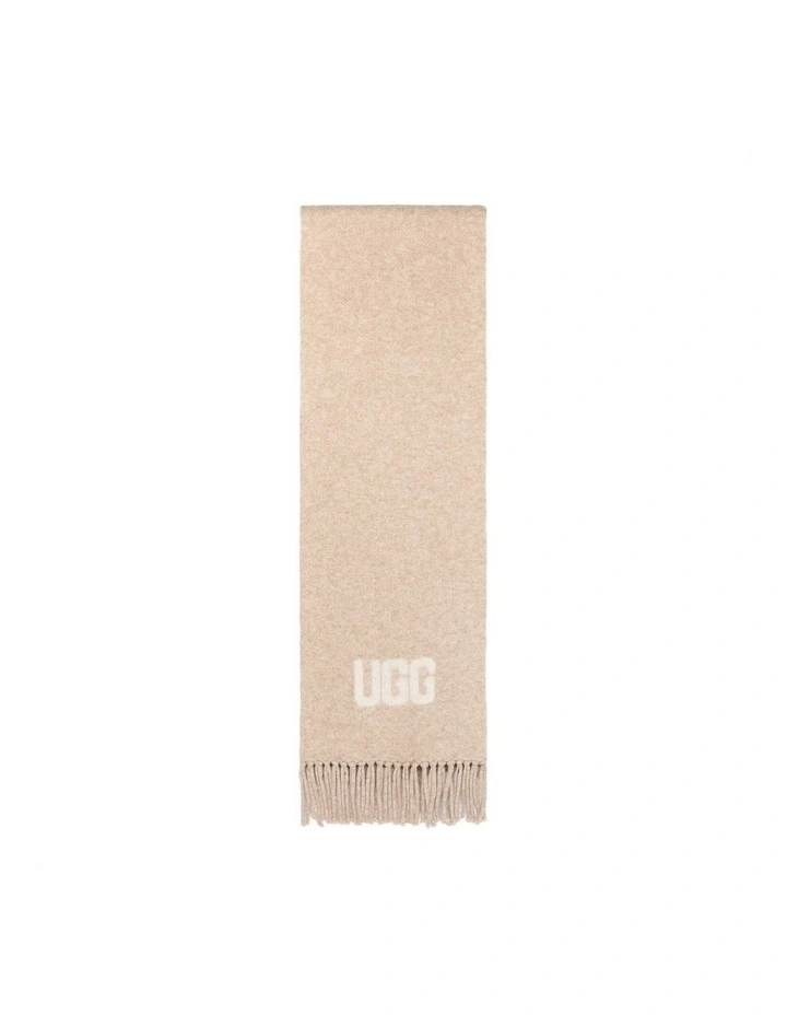 UGG Logo Cashmere Australian Wool Woven Scarf image 1