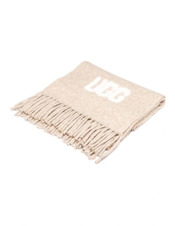 UGG Logo Cashmere Australian Wool Woven Scarf image 2