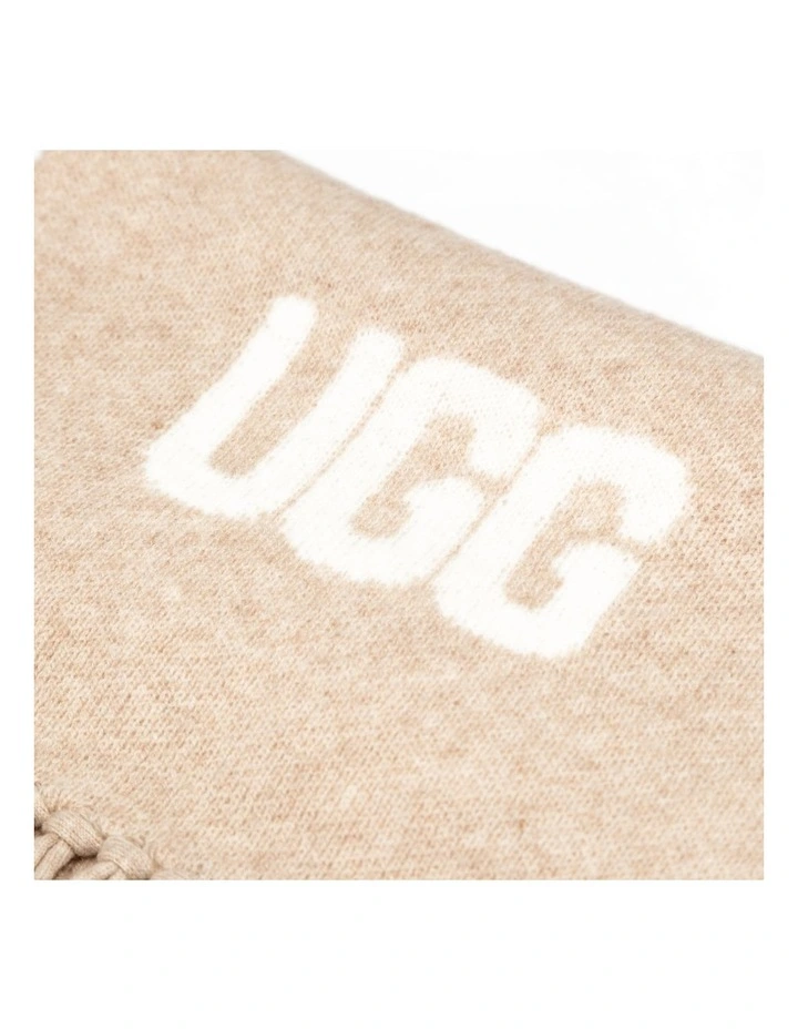 UGG Logo Cashmere Australian Wool Woven Scarf image 3