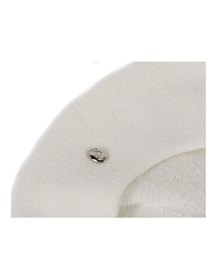 Classic woven cream beret by Max Alexander JR004CR image 2