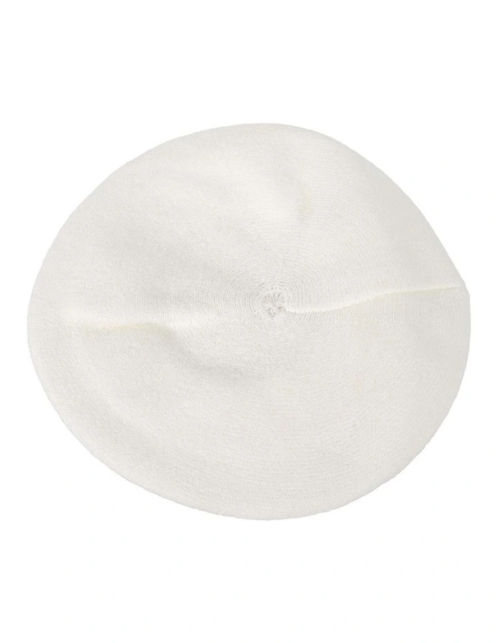 Classic woven cream beret by Max Alexander JR004CR image 3