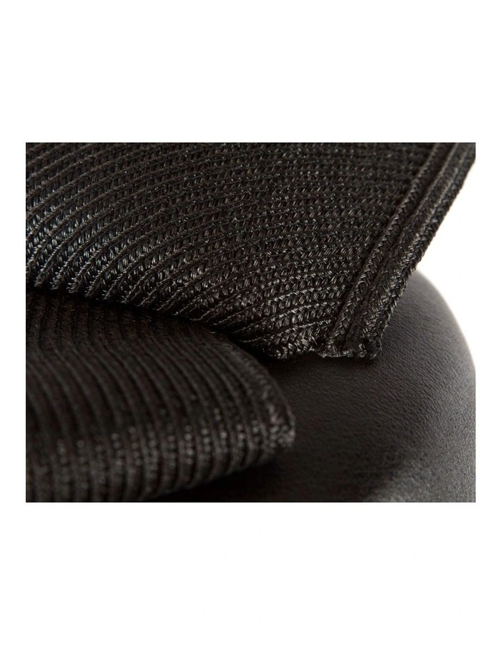 Black leather pillbox fascinator by Fillies Collection S329B image 4