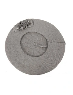 Warm woven grey beret by Max Alexander JR003GR