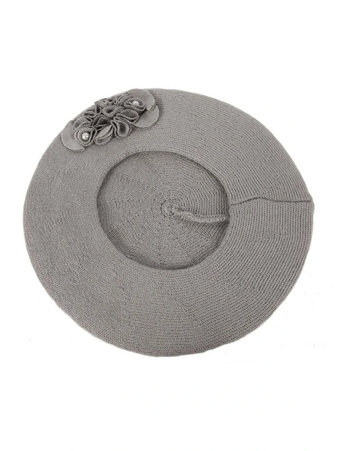 Warm woven grey beret by Max Alexander JR003GR image 1