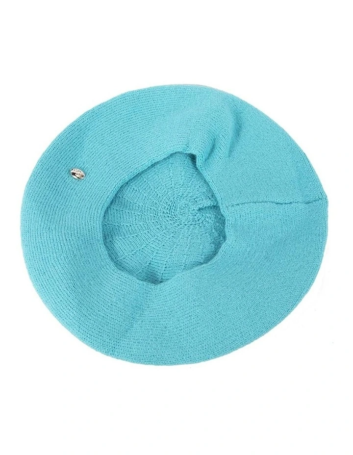Classic woven turquoise beret by Max Alexander JR004TQ image 1