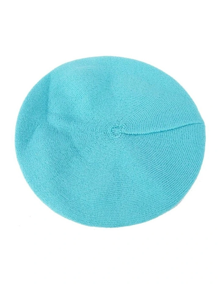 Classic woven turquoise beret by Max Alexander JR004TQ image 3
