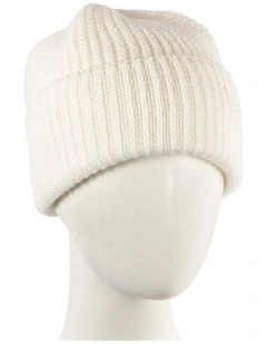 Cream Angora Blend Slouchy Beanie  Made in Europe JR021C