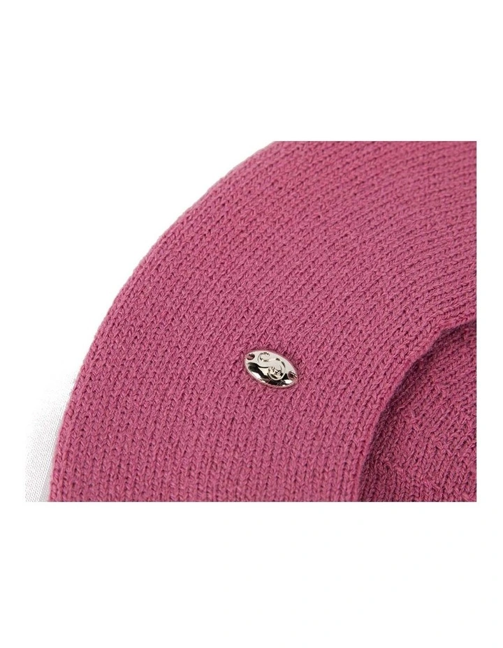 Classic woven fuchsia beret by Max Alexander JR004F image 2