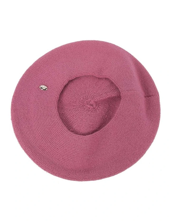 Classic woven fuchsia beret by Max Alexander JR004F image 3