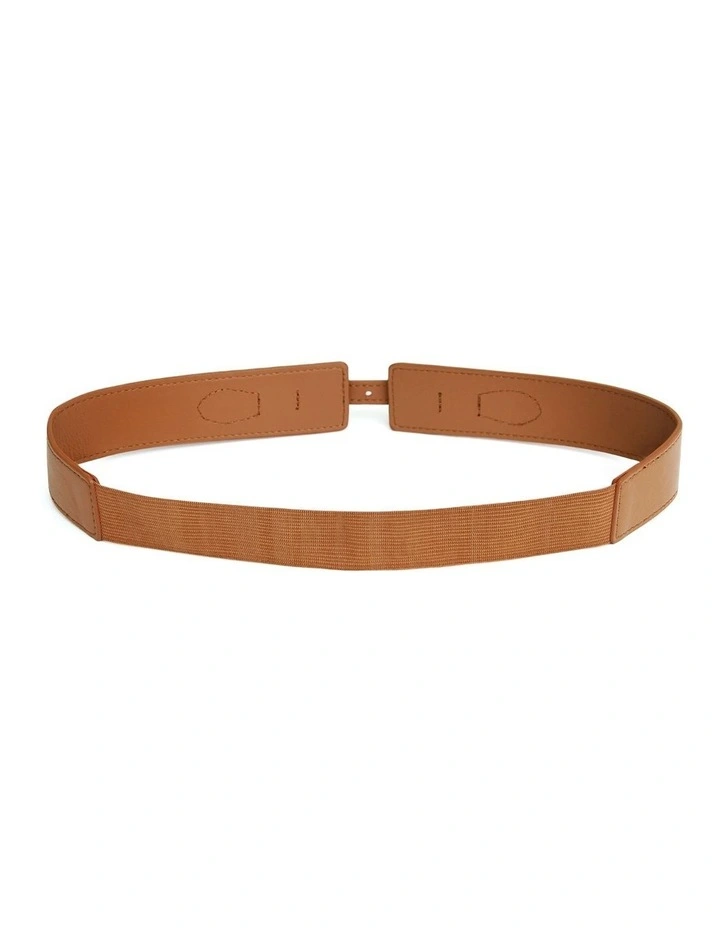 London Fog Leather Waist Belt in Brown image 4