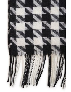 Return To Sender Houndstooth Scarf in Black/White