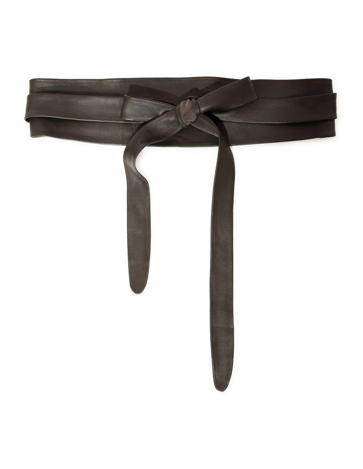 Odyssey Soft Wrap Leather Belt in Chocolate image 4