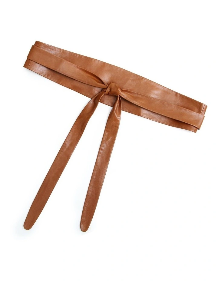 Odyssey Soft Wrap Leather Belt in Brown image 2