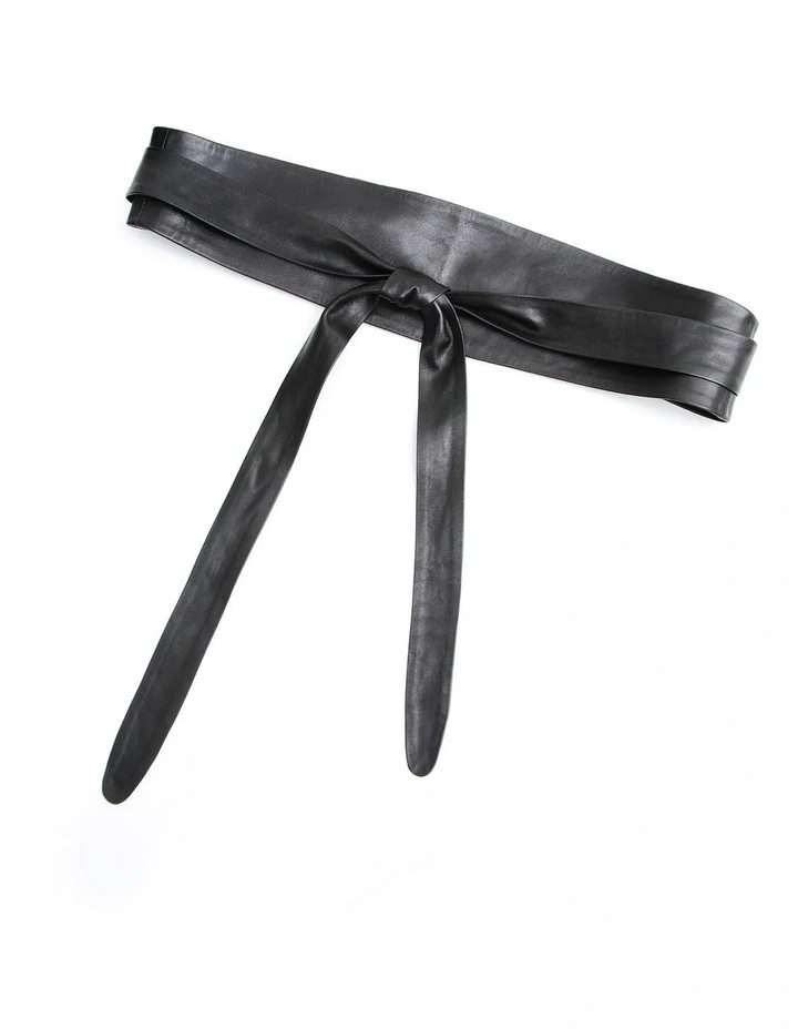 Odyssey Soft Wrap Leather Belt in Black image 2