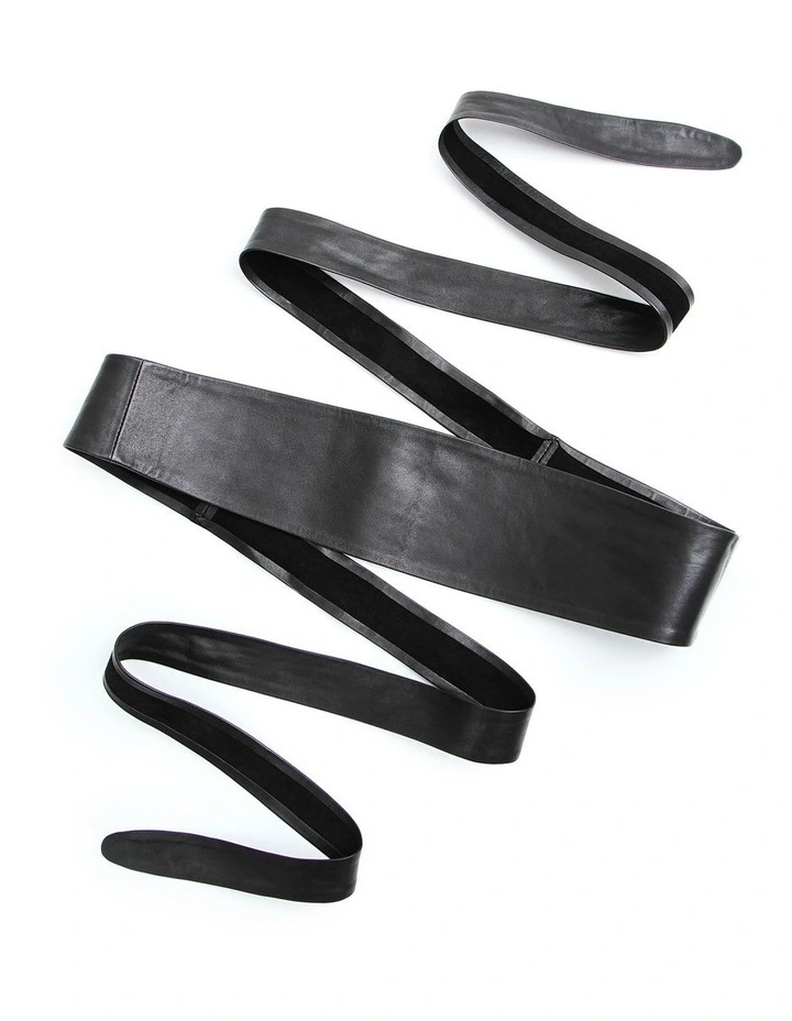 Odyssey Soft Wrap Leather Belt in Black image 4
