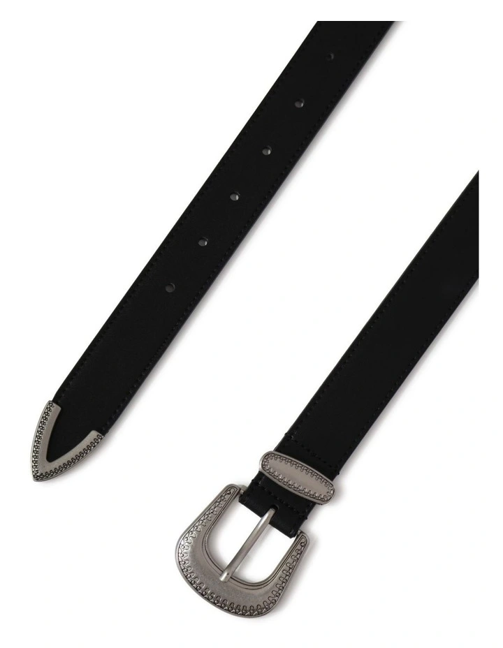 Reset Western Belt in Black image 5