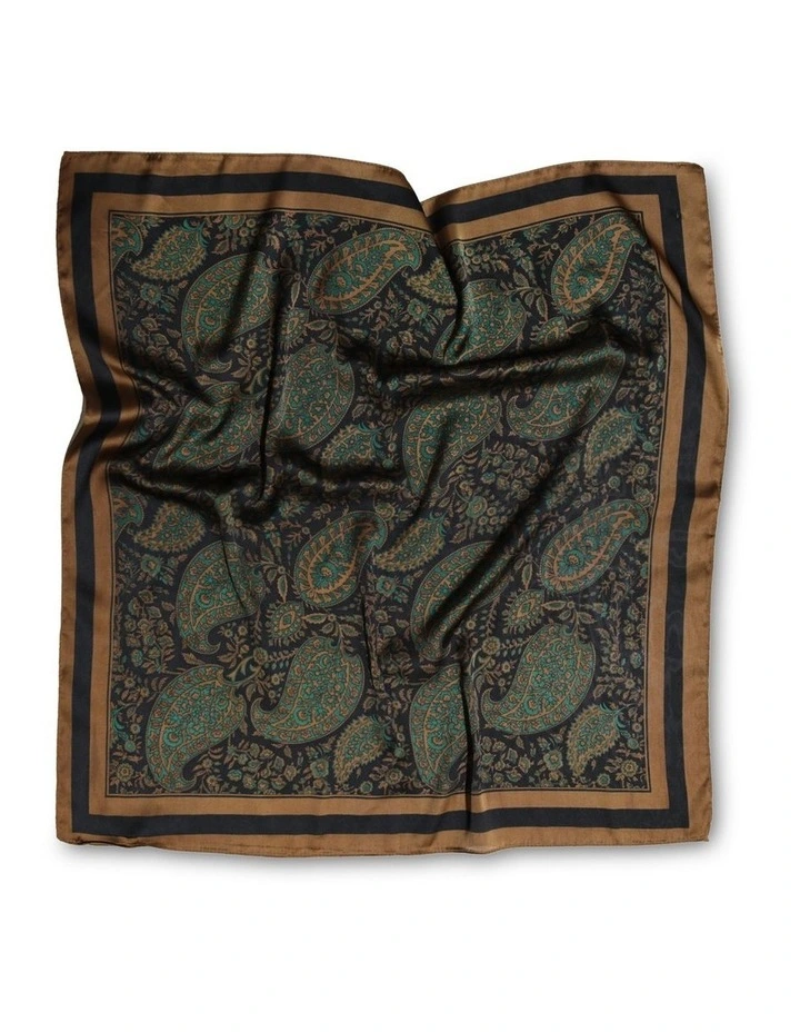 Still Of Night Fashion Scarf in Black Paisley image 1