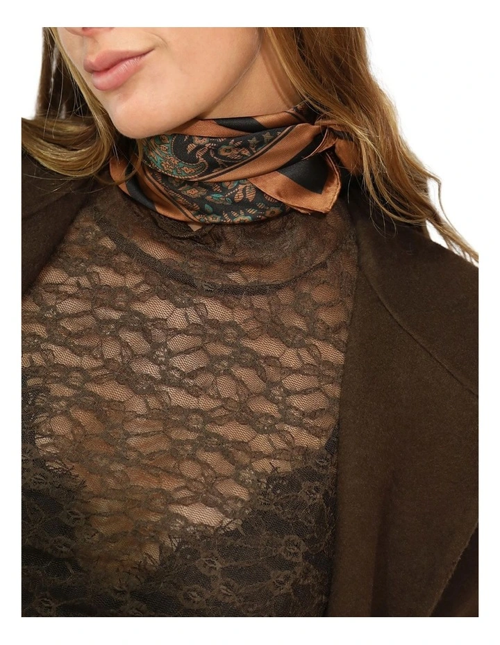 Still Of Night Fashion Scarf in Black Paisley image 2