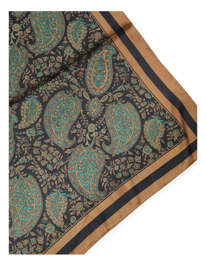 Still Of Night Fashion Scarf in Black Paisley image 3