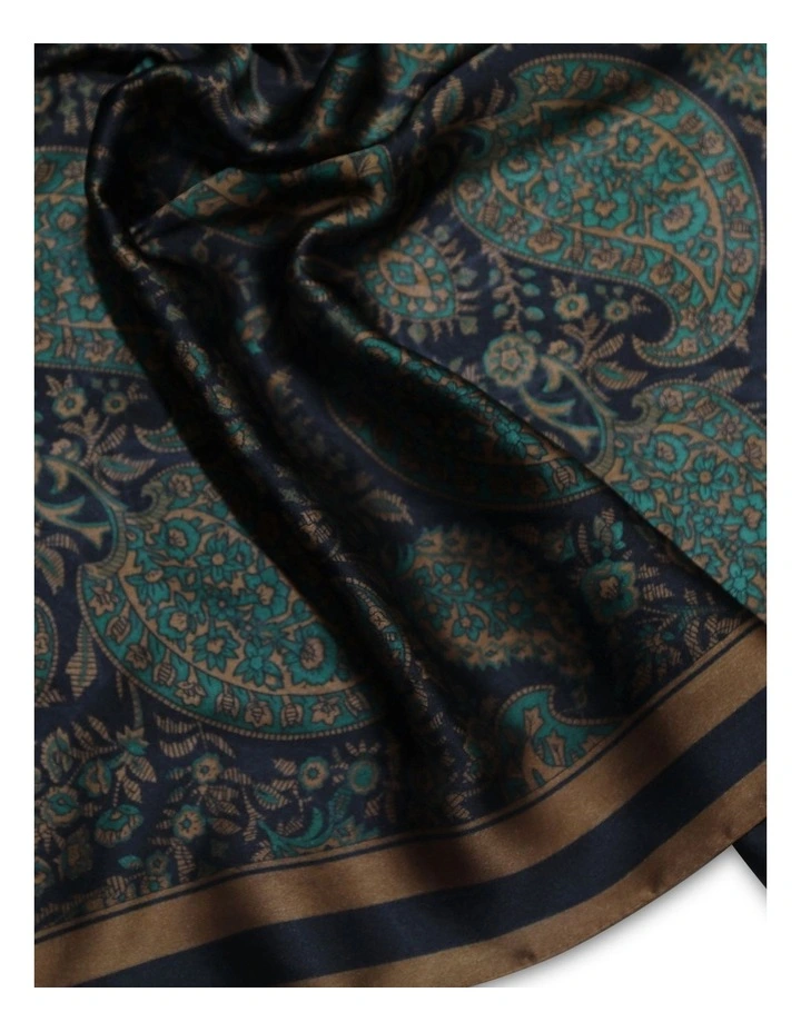 Still Of Night Fashion Scarf in Black Paisley image 4