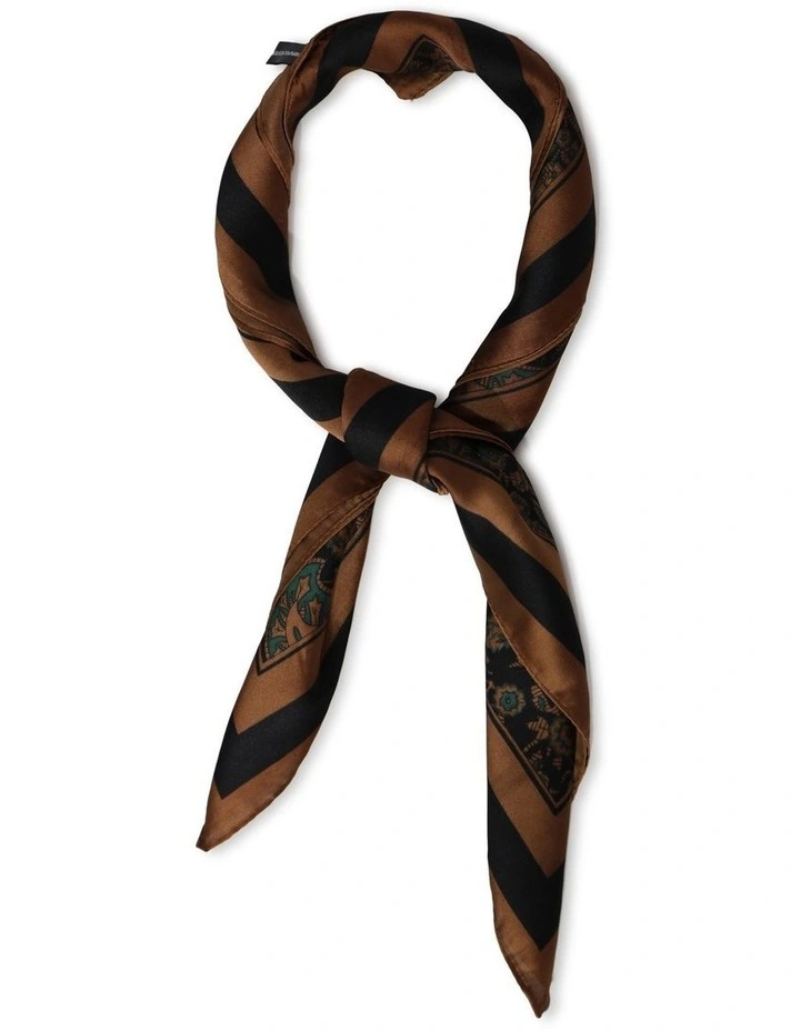 Still Of Night Fashion Scarf in Black Paisley image 5