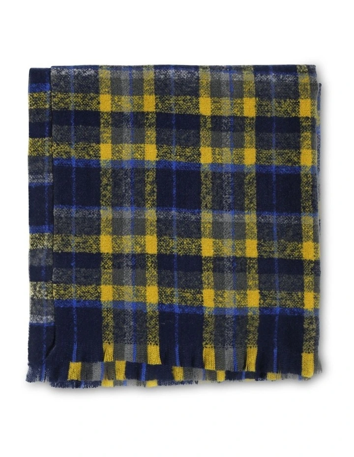 Love Train Scarf in Blue/Yellow Plaid image 1