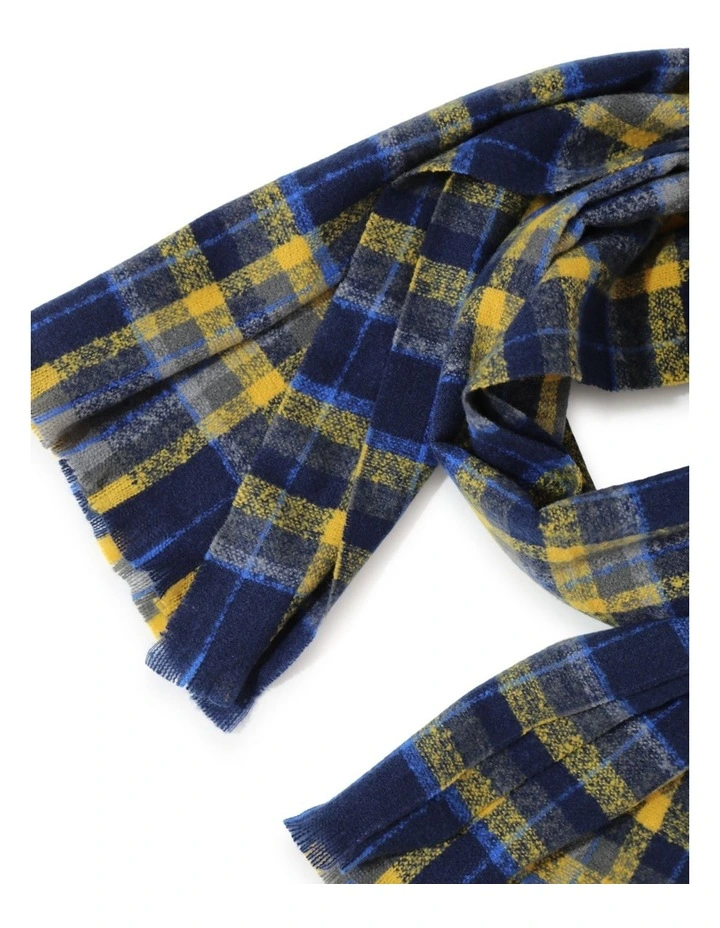 Love Train Scarf in Blue/Yellow Plaid image 2