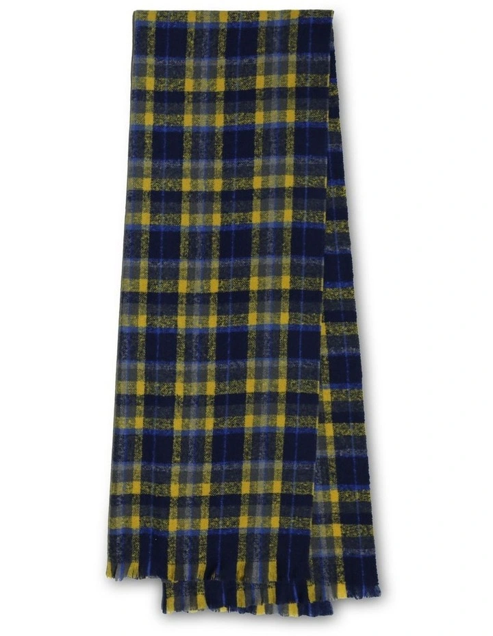 Love Train Scarf in Blue/Yellow Plaid image 5