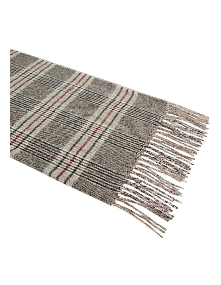 Aspen Plaid Scarf in Military image 2