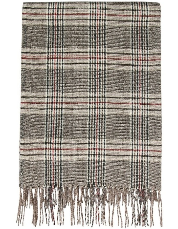Aspen Plaid Scarf in Military image 3