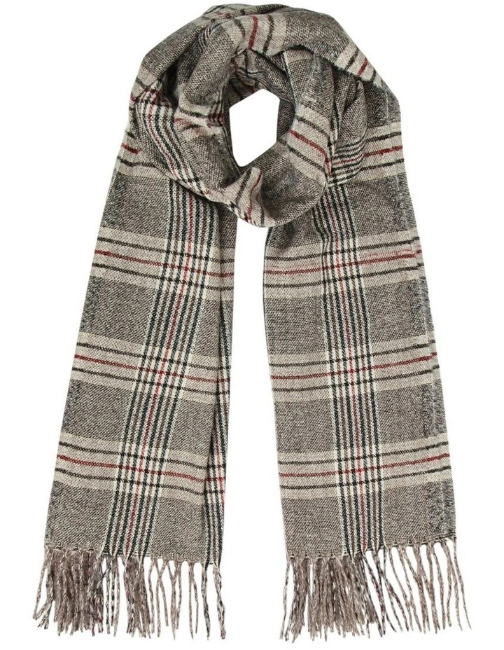 Aspen Plaid Scarf in Military image 4