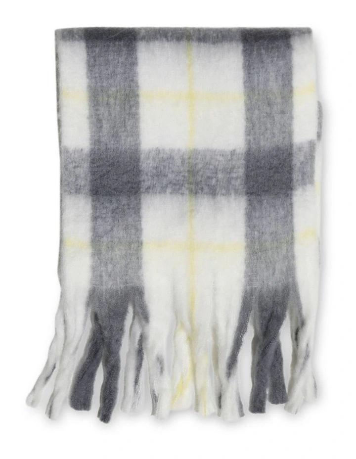 Easy Does It Scarf in Yellow/Grey image 1