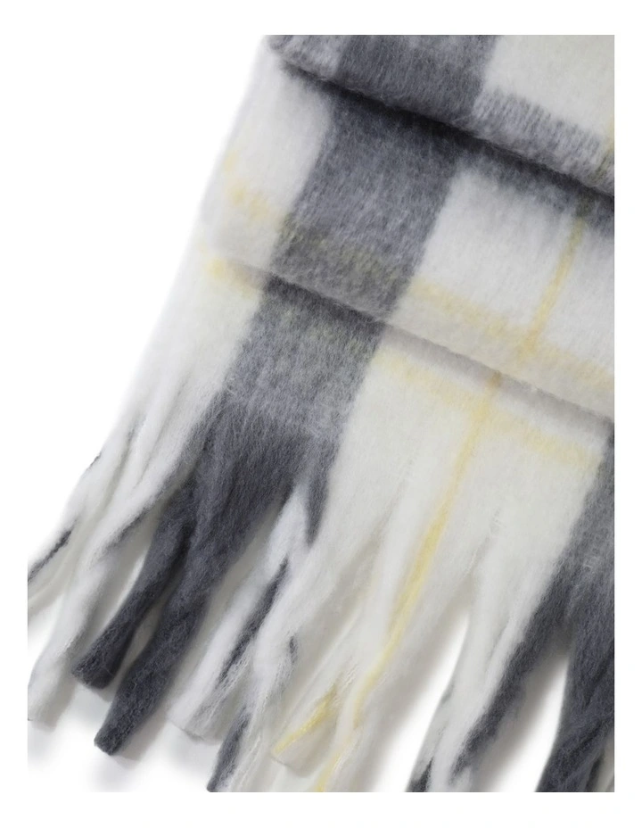 Easy Does It Scarf in Yellow/Grey image 3