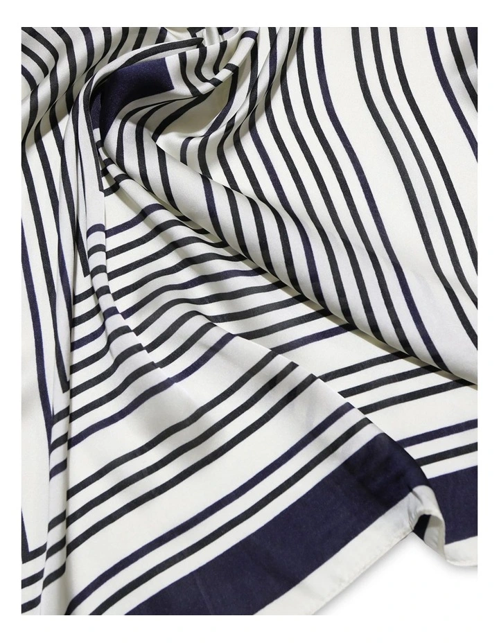 Labyrinth Fashion Scarf in Navy Stripe image 2
