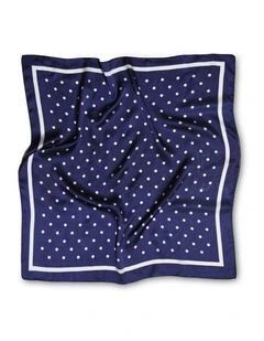 Margot Fashion Scarf in Navy Polka Dot