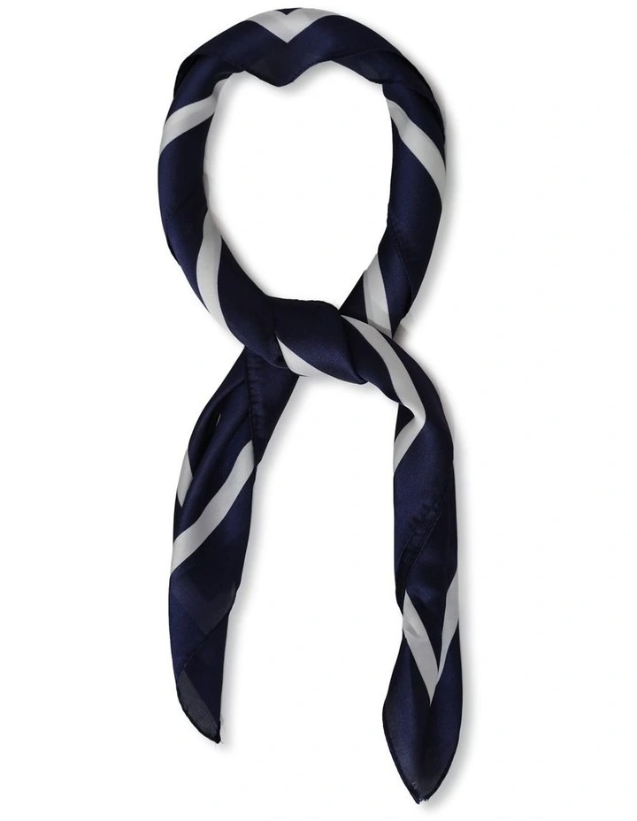 Margot Fashion Scarf in Navy Polka Dot image 3