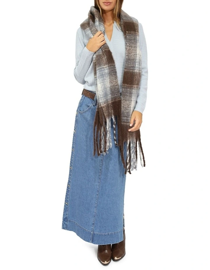 Born This Way Scarf in Brown/Blue image 5
