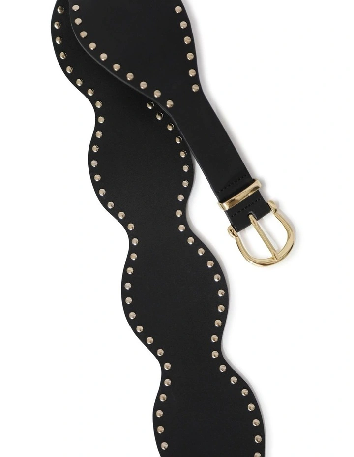 No Other Love Leather Studded Belt in Black image 4