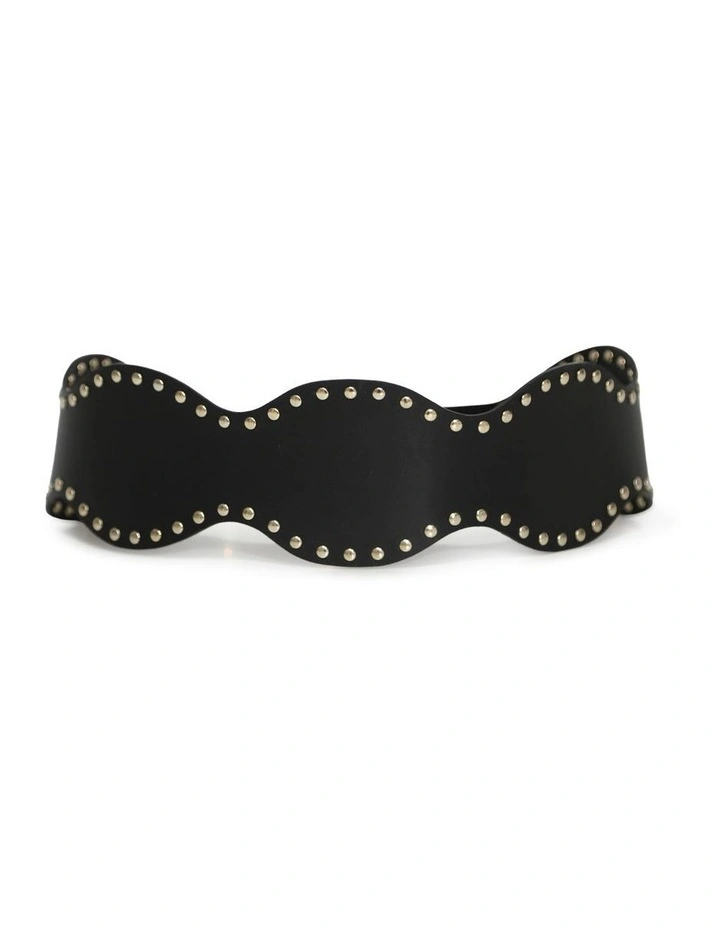 No Other Love Leather Studded Belt in Black image 5
