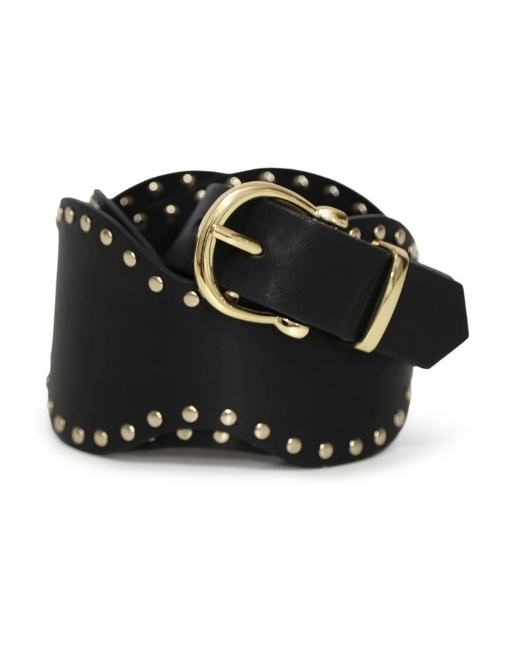 No Other Love Leather Studded Belt in Black image 6