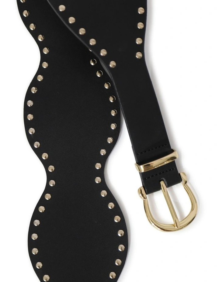 No Other Love Leather Studded Belt in Black image 7