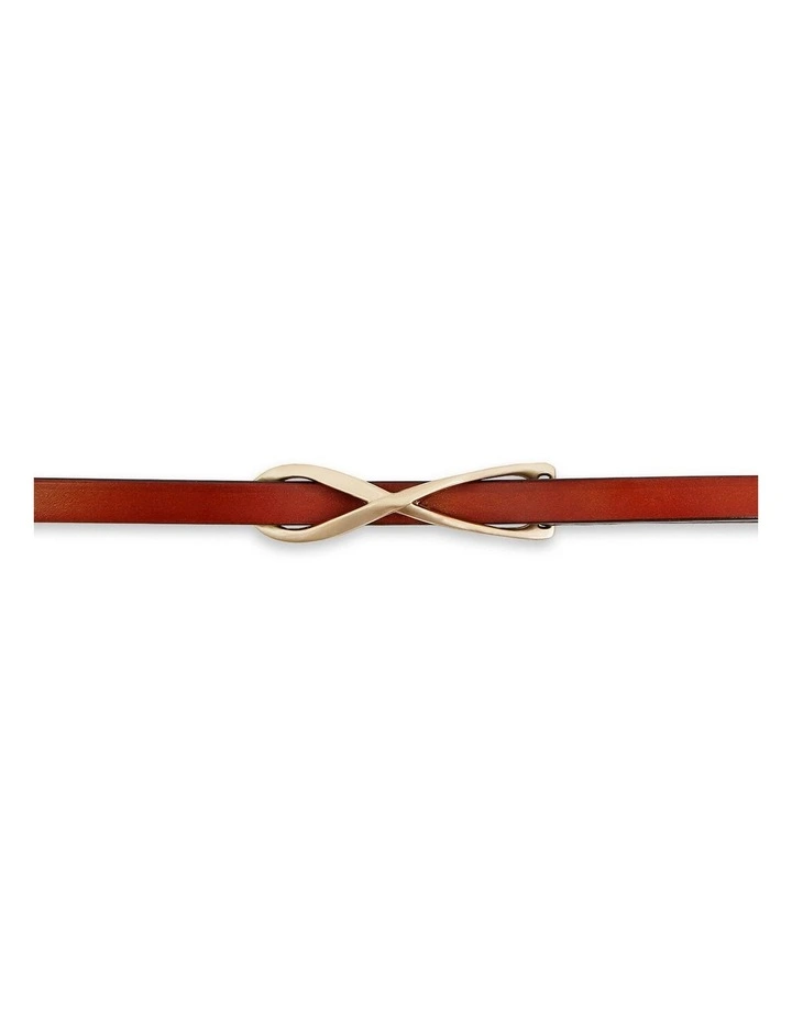 London Mood Leather Tie Belt in Brown image 1