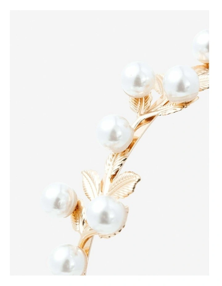 Tiana Pearl Leaf Statement Headband image 3