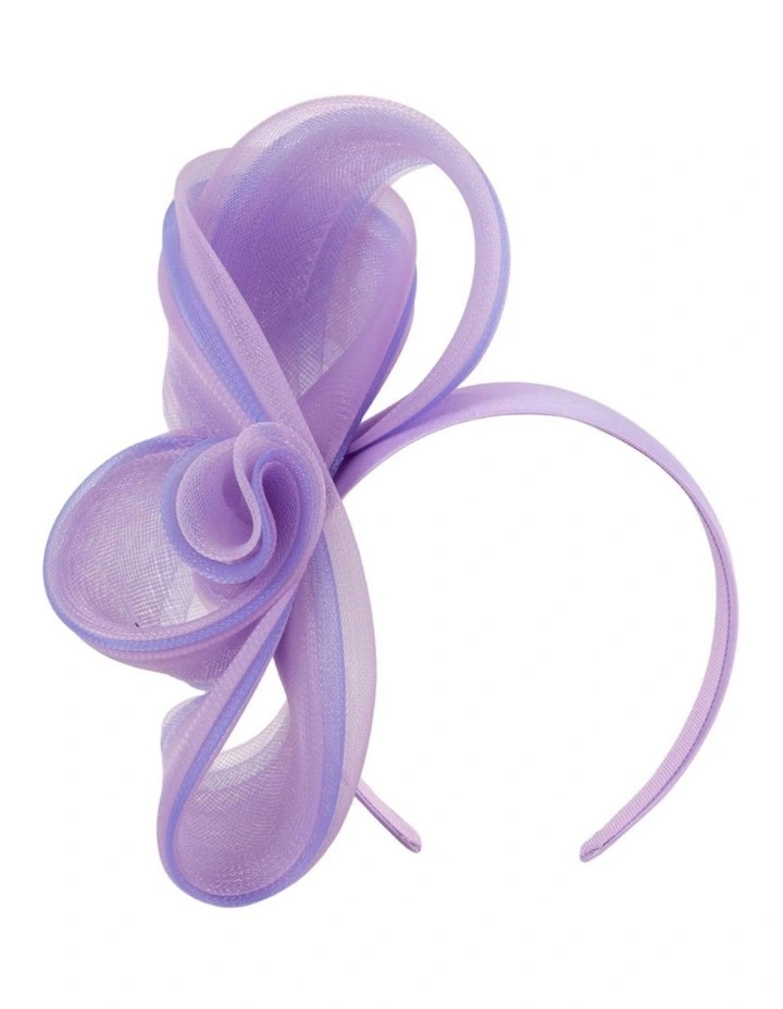 Lilac crinoline bow fascinator by Fillies Collection S327LI image 1