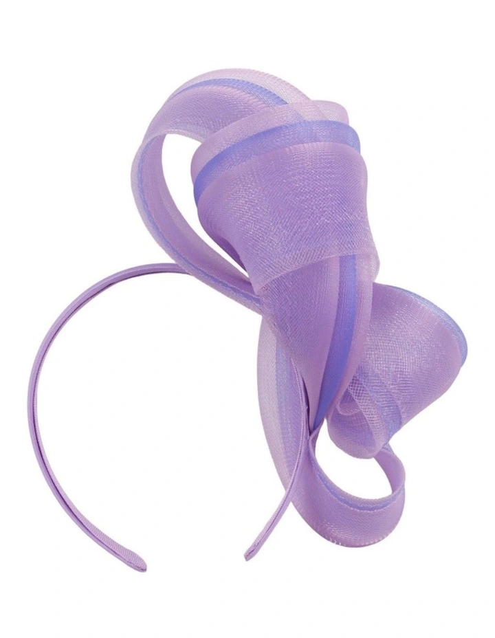 Lilac crinoline bow fascinator by Fillies Collection S327LI image 3