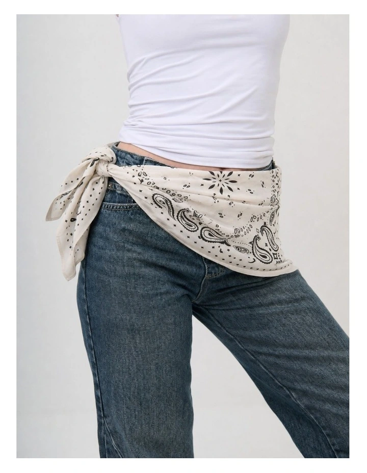 Solari Symmetric Head Scarf - Cream image 4