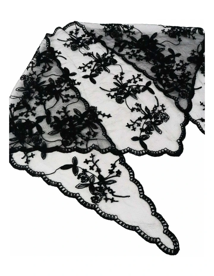Citta Lace Head Scarf - Black image 3