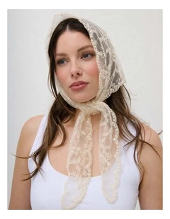 Citta Lace Head Scarf - Cream