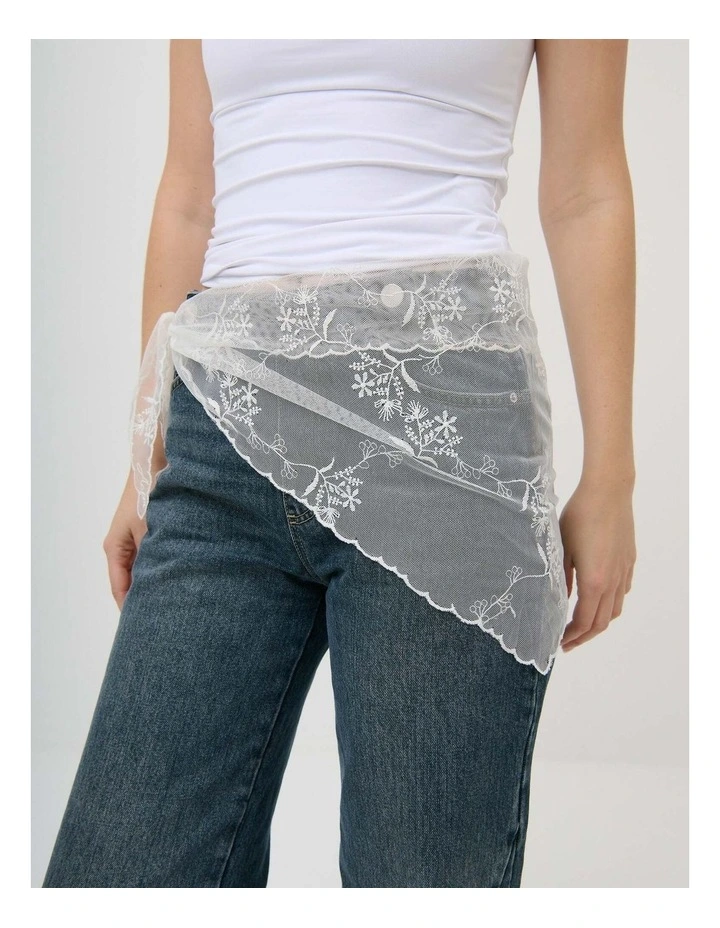 Citta Lace Head Scarf - Cream image 3